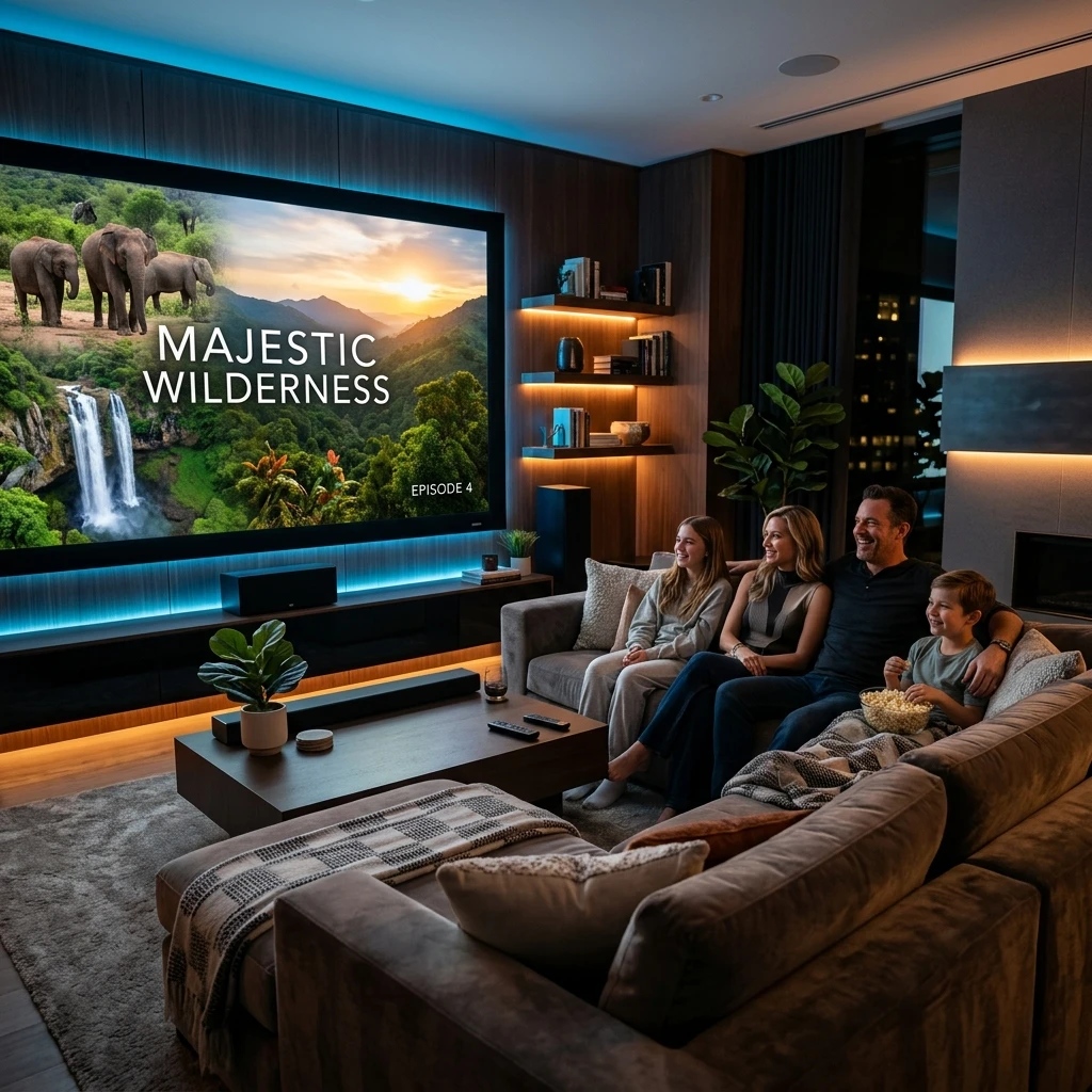 Família usando Teste IPTV